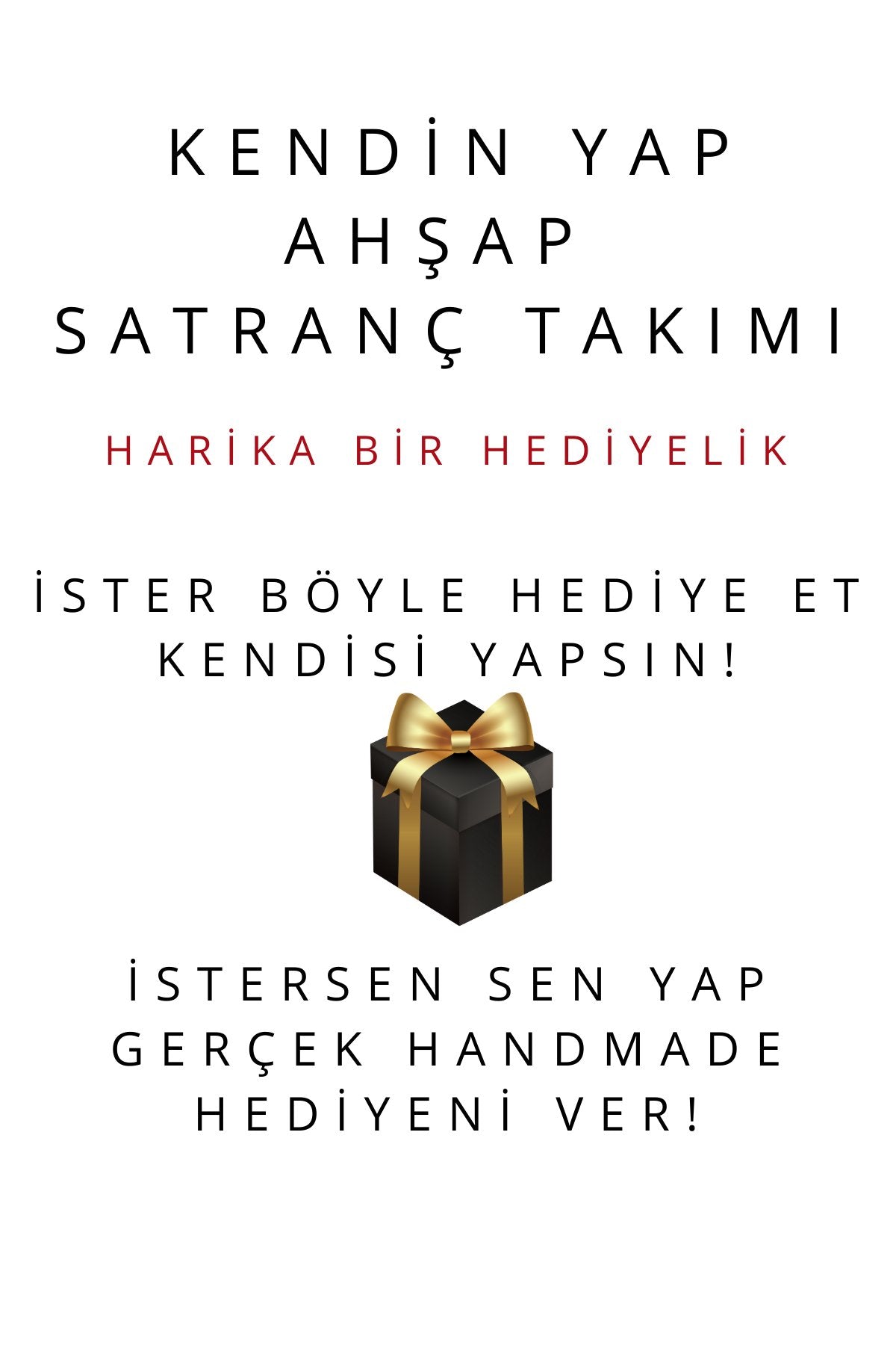 SF01 Kendin Yap Ahşap Satranç Takımı | DIY Ahşap Satranç | 27x27 cm | Boya ve Yapıştırıcı Hediyeli