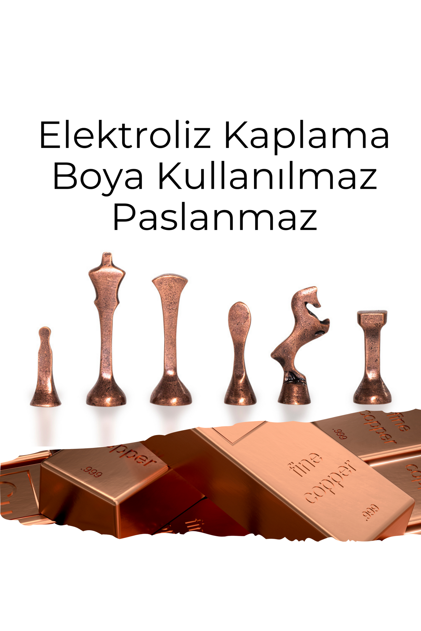 Satranç Taşı: Nakamura L, Antik Metal Orta Boy Satranç Taşları (Sadece Taşlar)
