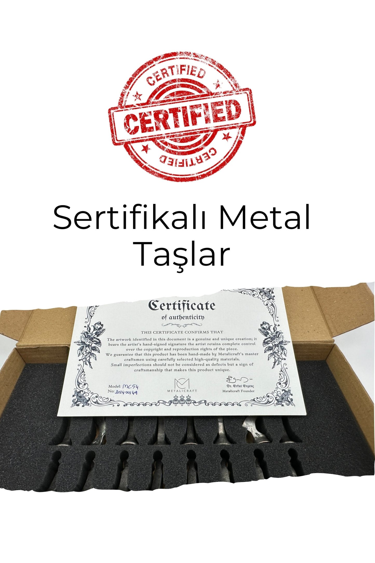 MC97 Metal Satranç Takımı – Çin Antik Temalı Figürlü Metal Taşlar - Gerçek Masif Kayın Satranç Tahtası